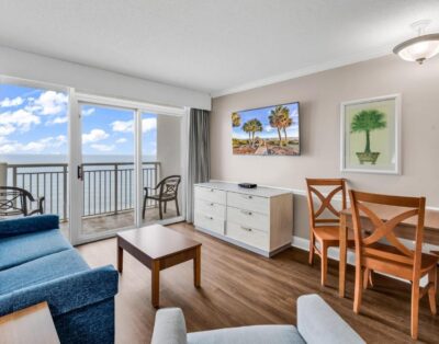 Oceanfront 1BR w/ Balcony + Pools | Camelot by the Sea