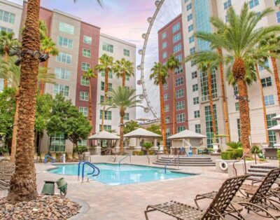 Modern 2BR Condo | Balcony, Pool, Kitchen –  Flamingo Las Vegas